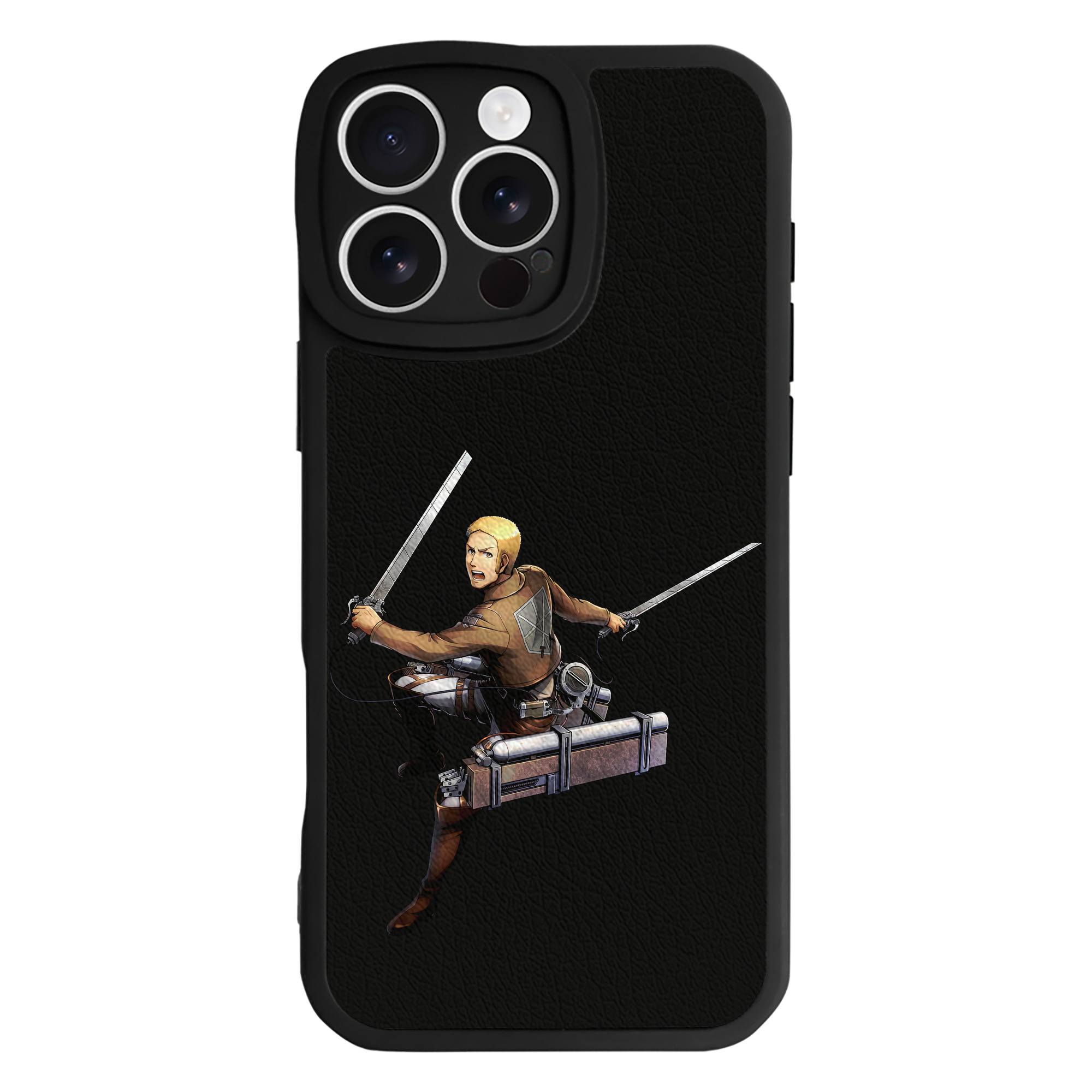 （画像用） 進撃の巨人 ライナー・ブラウン Attack on Titan Reiner Braun 【iPhone 16シリーズ対応】シリコンスマホケース（レザー調） 材質：シリコン